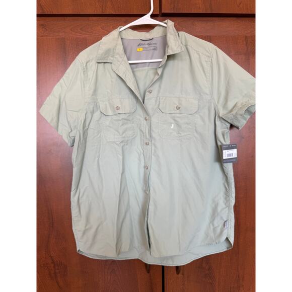 Eddie Bauer Travex moisture wicking performance shirt NWT Sage Green Size Large - Picture 5 of 11